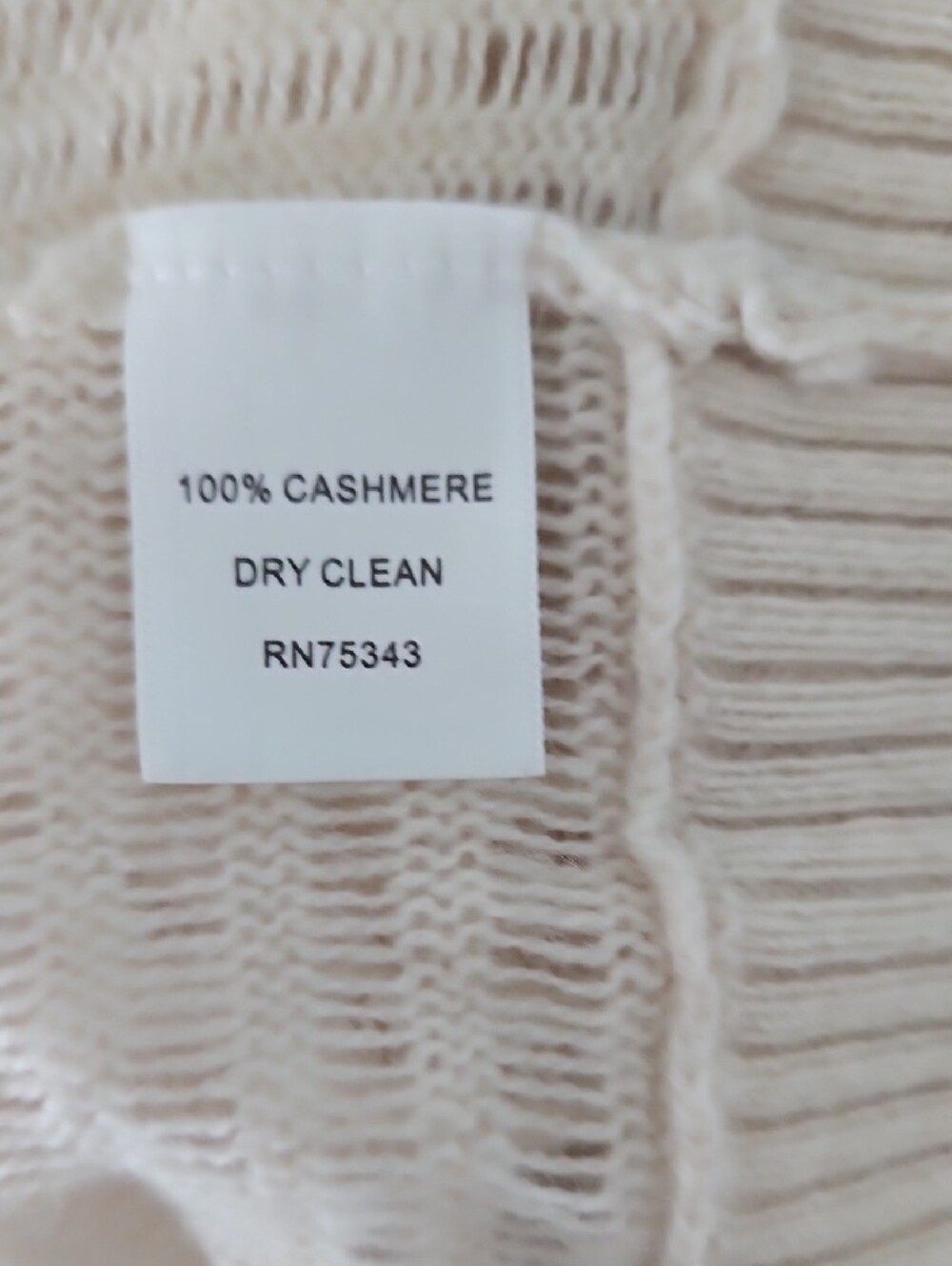 Max Studio Cream Open-Front Ribbed Cashmere Cardigan - Picture 11 of 11